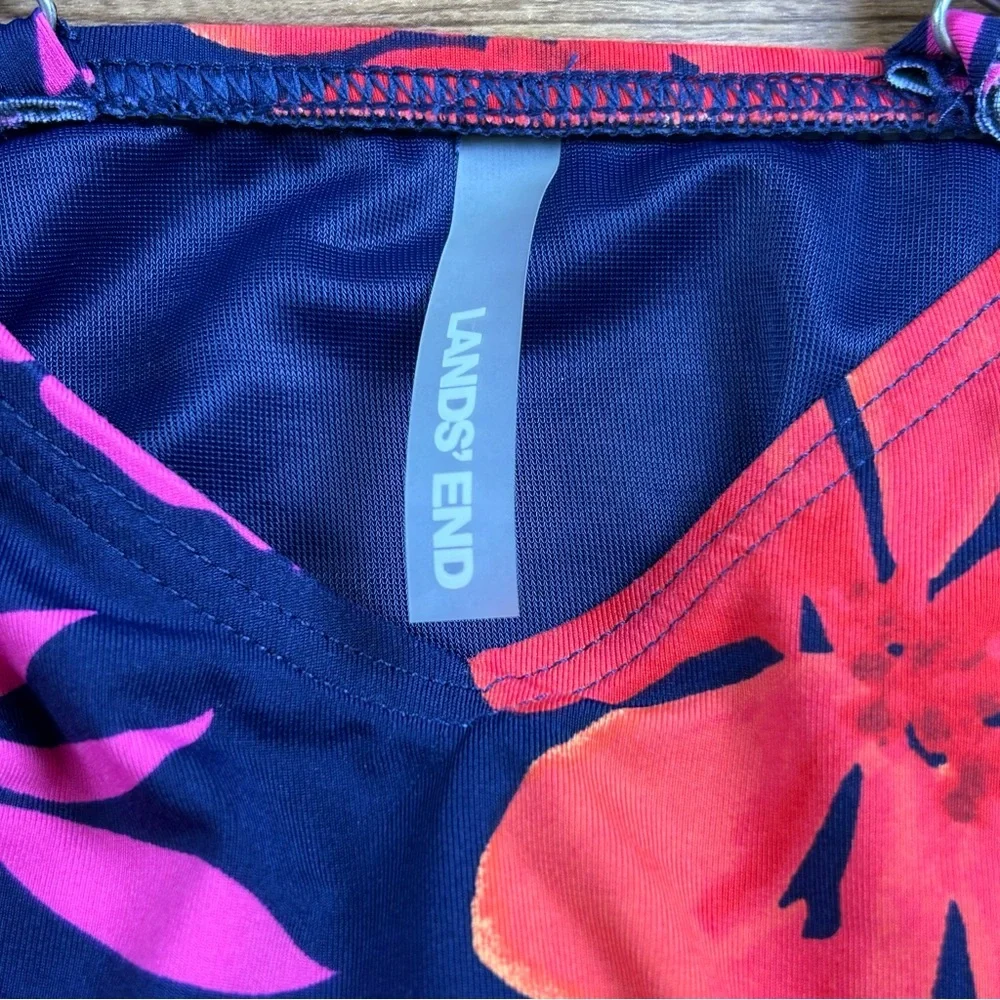 Lands’ End Bra Size Underwire Tankini Top Floral Tropical - Size 16 DDD - Picture 7 of 8